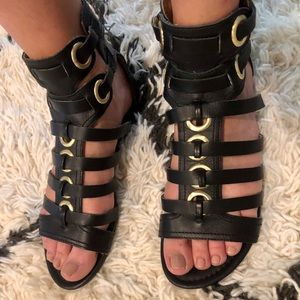 Black gladiators w gold detail